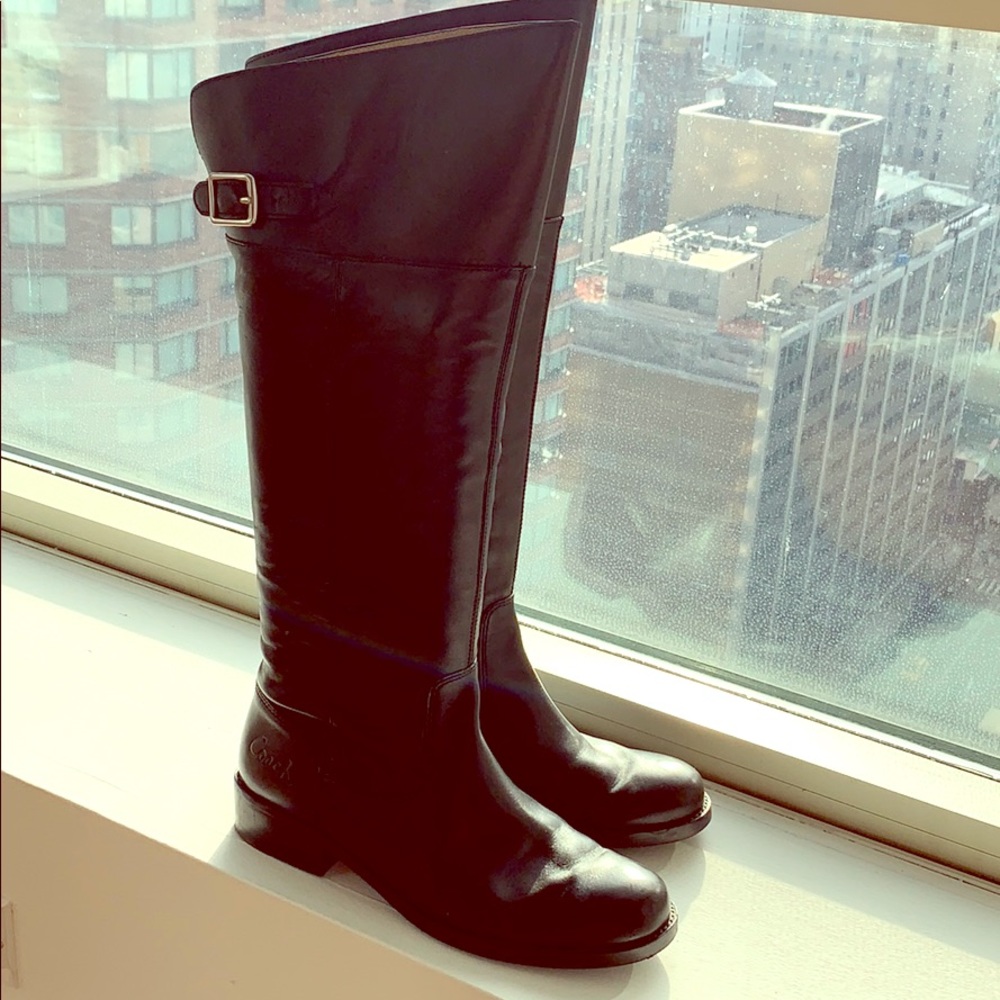 Stunning Knee-High Coach Napa Leather Boots